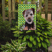 Load image into Gallery viewer, Norfolk Terrier Puppy Lucky Shamrock St. Patrick's Day Garden Flag - Outdoor Decorative Yard Flag