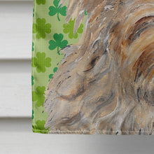 Load image into Gallery viewer, Golden Doodle 2 Lucky Shamrock St. Patrick's Day Flag Canvas House Size SC9739CHF