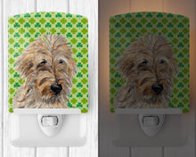 Load image into Gallery viewer, Golden Doodle 2 Lucky Shamrock St. Patrick's Day Ceramic Night Light SC9739CNL
