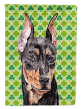 Load image into Gallery viewer, German Pinscher Lucky Shamrock St. Patrick's Day Garden Flag - Outdoor Decorative Yard Flag SC9740GF