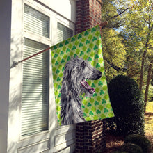 Load image into Gallery viewer, Scottish Deerhound Lucky Shamrock St. Patrick's Day Flag Canvas House Size SC9741CHF