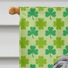 Load image into Gallery viewer, Scottish Deerhound Lucky Shamrock St. Patrick's Day Flag Canvas House Size SC9741CHF