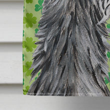 Load image into Gallery viewer, Scottish Deerhound Lucky Shamrock St. Patrick's Day Flag Canvas House Size SC9741CHF
