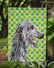 Load image into Gallery viewer, Scottish Deerhound Lucky Shamrock St. Patrick's Day Garden Flag - Outdoor Decorative Yard Flag SC9741GF