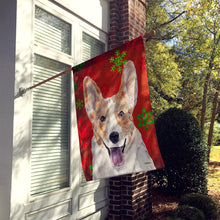 Load image into Gallery viewer, Cardigan Corgi Red Snowflakes Holiday Flag Canvas House Size SC9744CHF