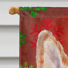 Load image into Gallery viewer, Cardigan Corgi Red Snowflakes Holiday Flag Canvas House Size SC9744CHF