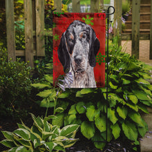 Load image into Gallery viewer, Blue Tick Coonhound Red Snowflakes Holiday Garden Flag - Outdoor Decorative Yard Flag SC9745GF