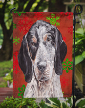 Load image into Gallery viewer, Blue Tick Coonhound Red Snowflakes Holiday Garden Flag - Outdoor Decorative Yard Flag SC9745GF