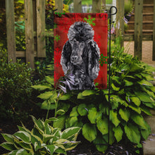Load image into Gallery viewer, Black Standard Poodle Red Snowflakes Holiday Garden Flag – Decorative Outdoor Yard Flag SC9746GF