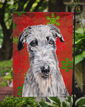 Load image into Gallery viewer, Scottish Deerhound Red Snowflakes Holiday Garden Flag - Outdoor Decorative Yard Flag SC9754GF