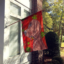 Load image into Gallery viewer, Redbone Coonhound Red Snowflakes Holiday Flag Canvas House Size SC9755CHF