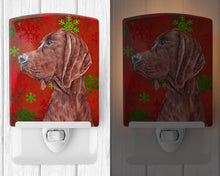 Load image into Gallery viewer, Redbone Coonhound Red Snowflakes Holiday Ceramic Night Light SC9755CNL