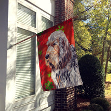 Load image into Gallery viewer, Otterhound Red Snowflakes Holiday Flag Canvas House Size SC9756CHF