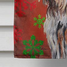 Load image into Gallery viewer, Otterhound Red Snowflakes Holiday Flag Canvas House Size SC9756CHF