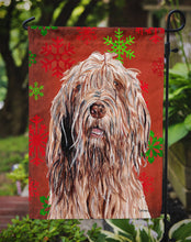 Load image into Gallery viewer, Otterhound Red Snowflakes Holiday Garden Flag - Outdoor Decorative Yard Flag SC9757GF