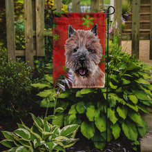 Load image into Gallery viewer, Norwich Terrier Red Snowflakes Holiday Garden Flag – Decorative Outdoor Yard Flag SC9758GF