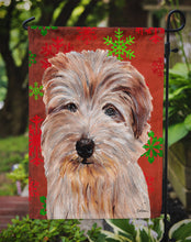 Load image into Gallery viewer, Norfolk Terrier Red Snowflakes Holiday Garden Flag - Outdoor Decorative Yard Flag SC9760GF