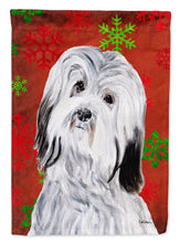 Load image into Gallery viewer, Havanese Red Snowflakes Holiday Flag Canvas House Size SC9761CHF