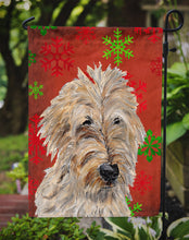Load image into Gallery viewer, Golden Doodle 2 Red Snowflakes Holiday Garden Flag – Decorative Outdoor Yard Flag SC9763GF