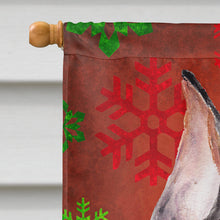 Load image into Gallery viewer, German Pinscher Red Snowflakes Holiday Flag Canvas House Size SC9764CHF
