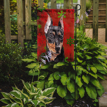 Load image into Gallery viewer, German Pinscher Red Snowflakes Holiday Garden Flag - Outdoor Decorative Yard Flag SC9764GF