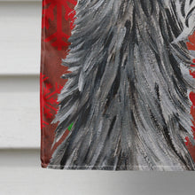 Load image into Gallery viewer, Scottish Deerhound Red Snowflakes Holiday Flag Canvas House Size SC9765CHF