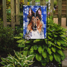 Load image into Gallery viewer, Collie Winter Snowflakes Garden Flag - Outdoor Decorative Yard Flag SC9766GF