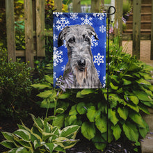 Load image into Gallery viewer, Scottish Deerhound Winter Snowflakes Garden Flag – Decorative Outdoor Yard Flag SC9778GF