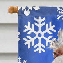 Load image into Gallery viewer, Otterhound Winter Snowflakes Flag Canvas House Size SC9780CHF