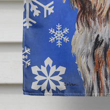 Load image into Gallery viewer, Otterhound Winter Snowflakes Flag Canvas House Size SC9780CHF