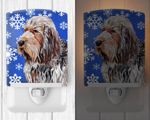Load image into Gallery viewer, Otterhound Winter Snowflakes Ceramic Night Light SC9780CNL