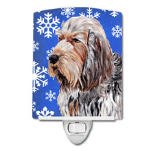 Load image into Gallery viewer, Otterhound Winter Snowflakes Ceramic Night Light SC9780CNL