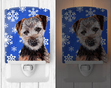 Load image into Gallery viewer, Norfolk Terrier Puppy Winter Snowflakes Ceramic Night Light SC9783CNL