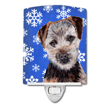 Load image into Gallery viewer, Norfolk Terrier Puppy Winter Snowflakes Ceramic Night Light SC9783CNL
