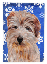 Load image into Gallery viewer, Norfolk Terrier Winter Snowflakes Garden Flag – Decorative Outdoor Yard Flag SC9784GF