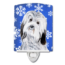 Load image into Gallery viewer, Havanese Winter Snowflakes Ceramic Night Light SC9785CNL