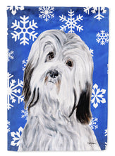 Load image into Gallery viewer, Havanese Winter Snowflakes Garden Flag – Decorative Outdoor Yard Flag SC9785GF