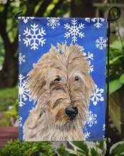 Load image into Gallery viewer, Golden Doodle 2 Winter Snowflakes Garden Flag – Decorative Outdoor Yard Flag SC9787GF