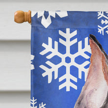 Load image into Gallery viewer, German Pinscher Winter Snowflakes Flag Canvas House Size SC9788CHF