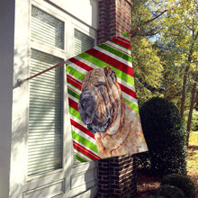 Load image into Gallery viewer, Shar Pei Candy Cane Christmas Flag Canvas House Size SC9791CHF