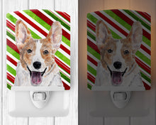 Load image into Gallery viewer, Cardigan Corgi Candy Cane Christmas Ceramic Night Light SC9792CNL