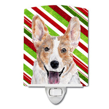 Load image into Gallery viewer, Cardigan Corgi Candy Cane Christmas Ceramic Night Light SC9792CNL