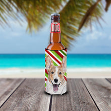 Load image into Gallery viewer, Cardigan Corgi Candy Cane Christmas Slim Can Hugger – Fun &amp; Functional Drink Coolers SC9792MUK
