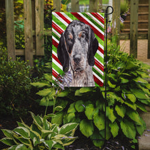 Load image into Gallery viewer, Blue Tick Coonhound Candy Cane Christmas Garden Flag - Outdoor Decorative Yard Flag SC9793GF