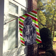 Load image into Gallery viewer, Black Standard Poodle Candy Cane Christmas Flag Canvas House Size SC9794CHF
