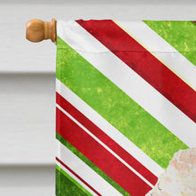 Load image into Gallery viewer, Red Miniature Poodle Candy Cane Christmas Flag Canvas House Size SC9795CHF