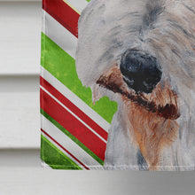 Load image into Gallery viewer, Wire Fox Terrier Candy Cane Christmas Flag Canvas House Size SC9796CHF