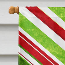 Load image into Gallery viewer, White Toy Poodle Candy Cane Christmas Flag Canvas House Size SC9797CHF