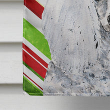 Load image into Gallery viewer, White Toy Poodle Candy Cane Christmas Flag Canvas House Size SC9797CHF