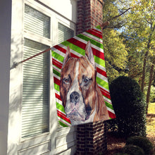 Load image into Gallery viewer, Staffordshire Bull Terrier Staffie Candy Cane Christmas Flag Canvas House Size SC9800CHF